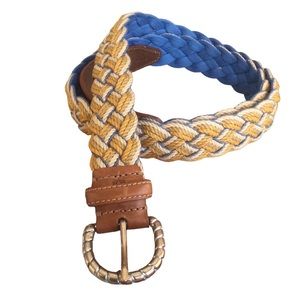 Braided Fabric Multicolored Men’s Belt Size 44